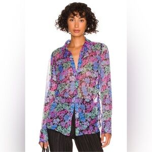 Free People x Revolve Mathilda Floral Button down small NWT
